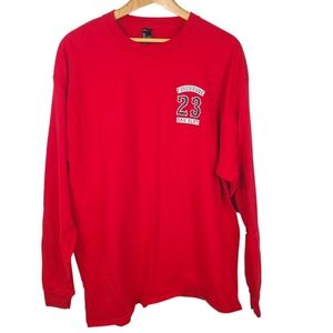 Firehouse Red Long Sleeve Tee. Oak Cliff 23. Firefighters. 2XL.  B0026